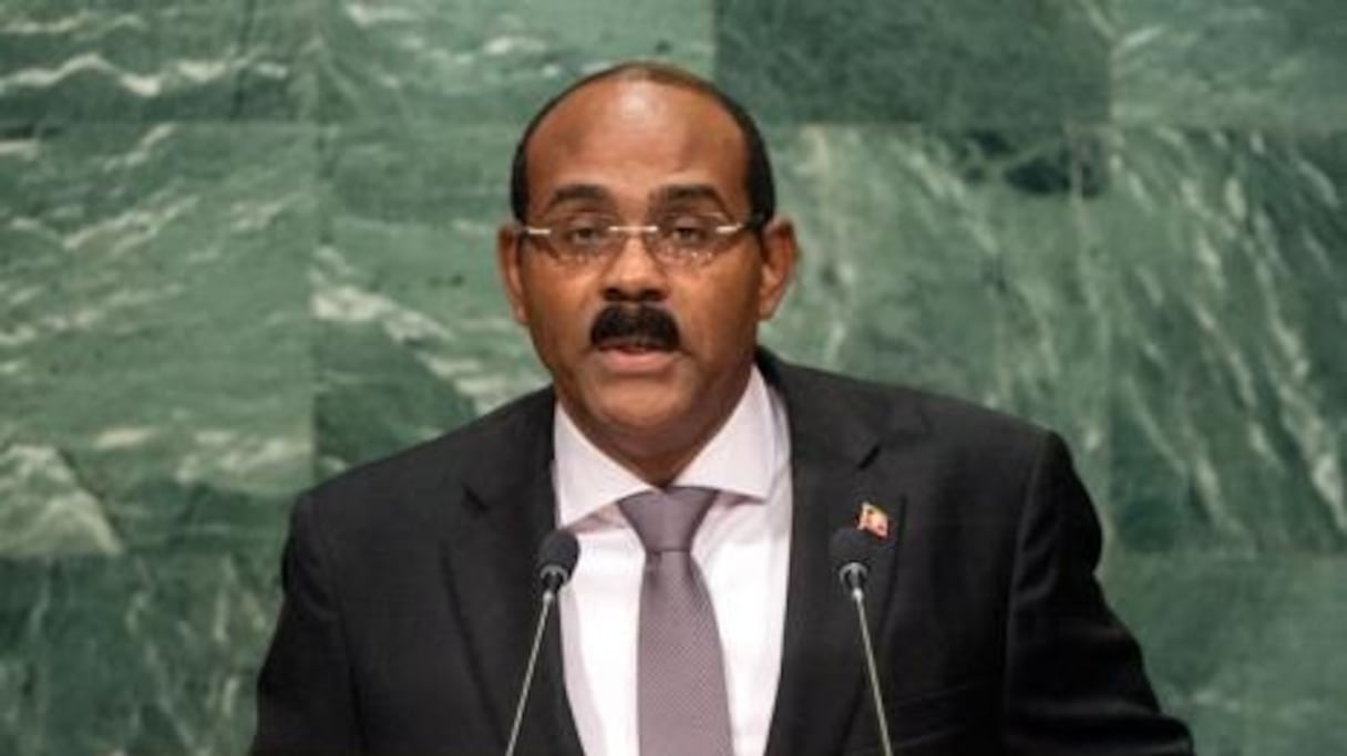 Gaston Browne, le Premier ministre d'Antigua-et-Barbuda. 
