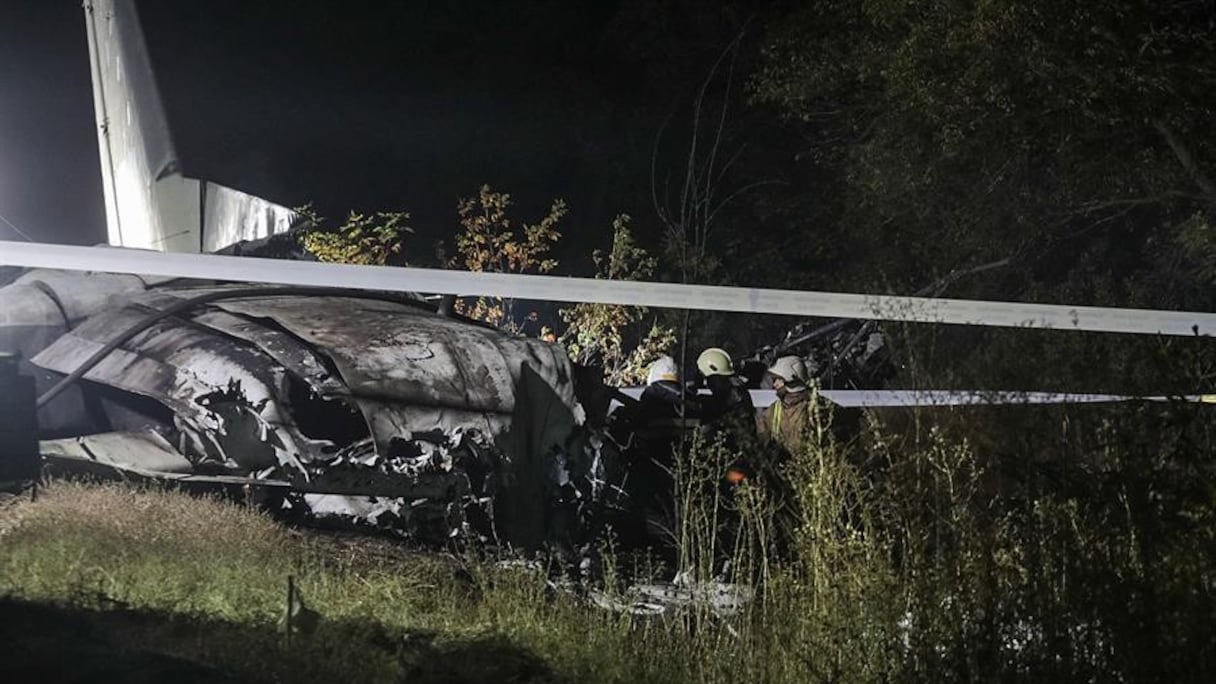 Crash d'un avion militaire en Ukraine.
