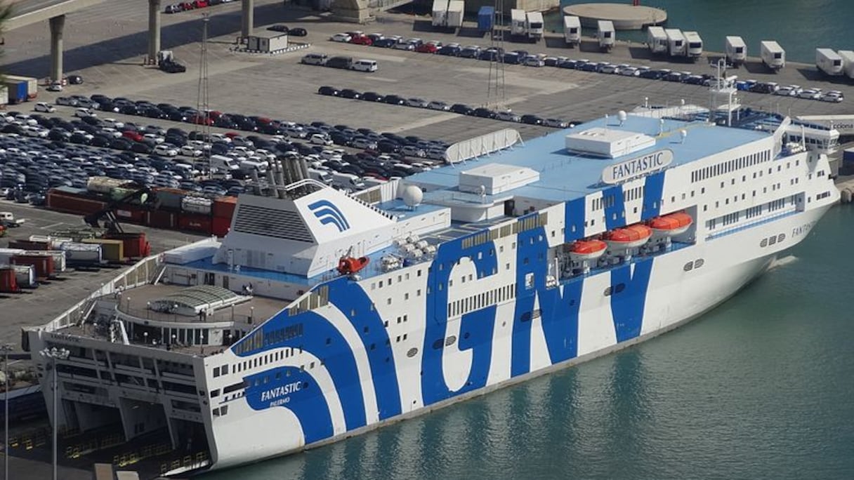 Un navire de la compagnie maritime GNV.
