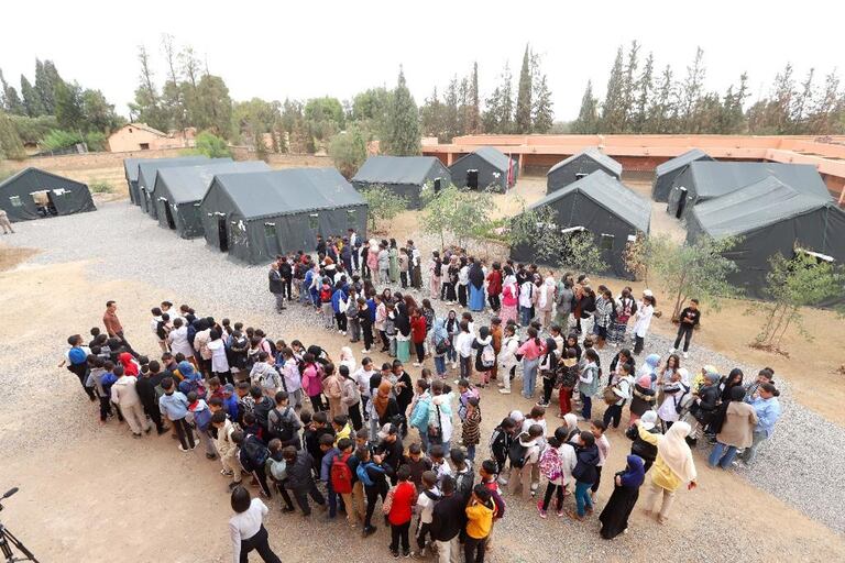 Après le séisme, les étudiants du lycée Al Farabi d’Amzmiz reprennent les cours.