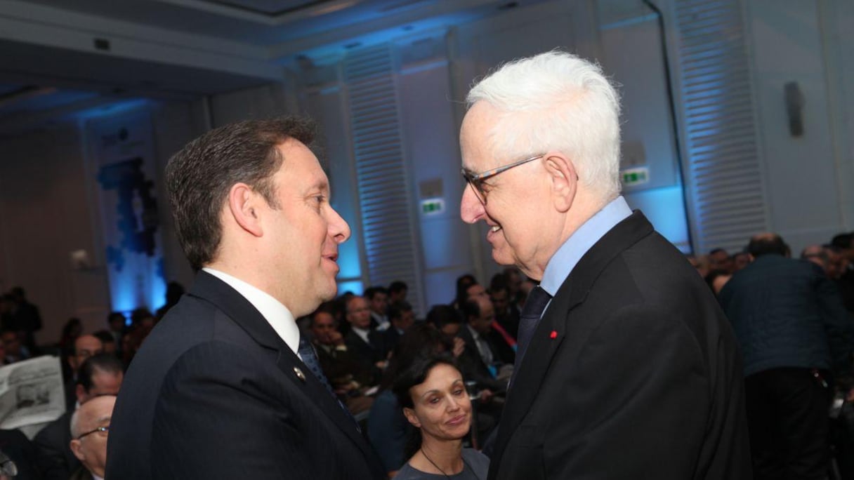 Frederic Debord (DG INWI), et Albert Mallet, président du Forum de Paris -Casablanca Round.
