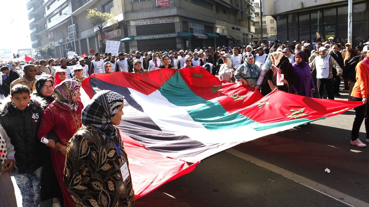 La cause palestinienne, invitée surprise de cette marche syndicale.
