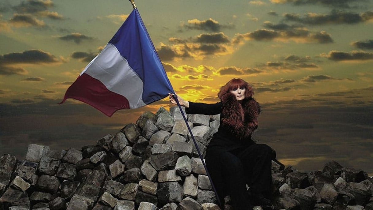 Sonia Rykiel en "Liberté guidant le peuple". 
