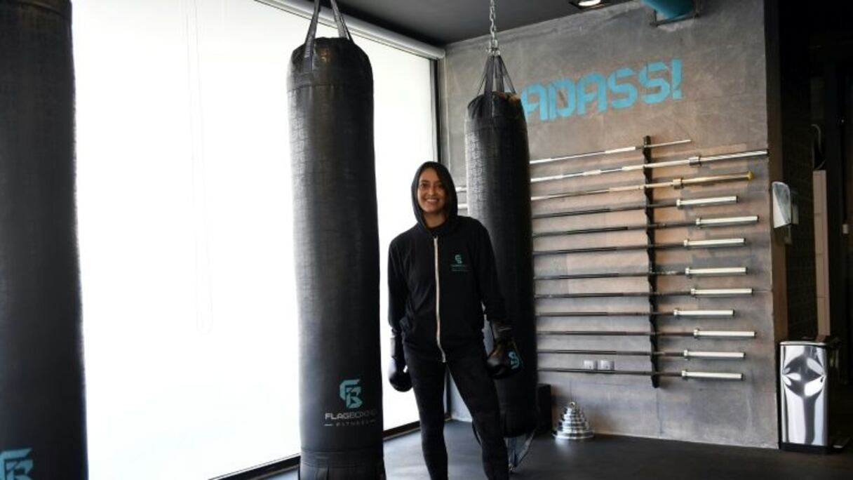 Halah Alhamrani, entraîneuse de boxe en Arabie saoudite qui dirige un club de gym pour femmes, le 19 février 2018 à Djeddah.
