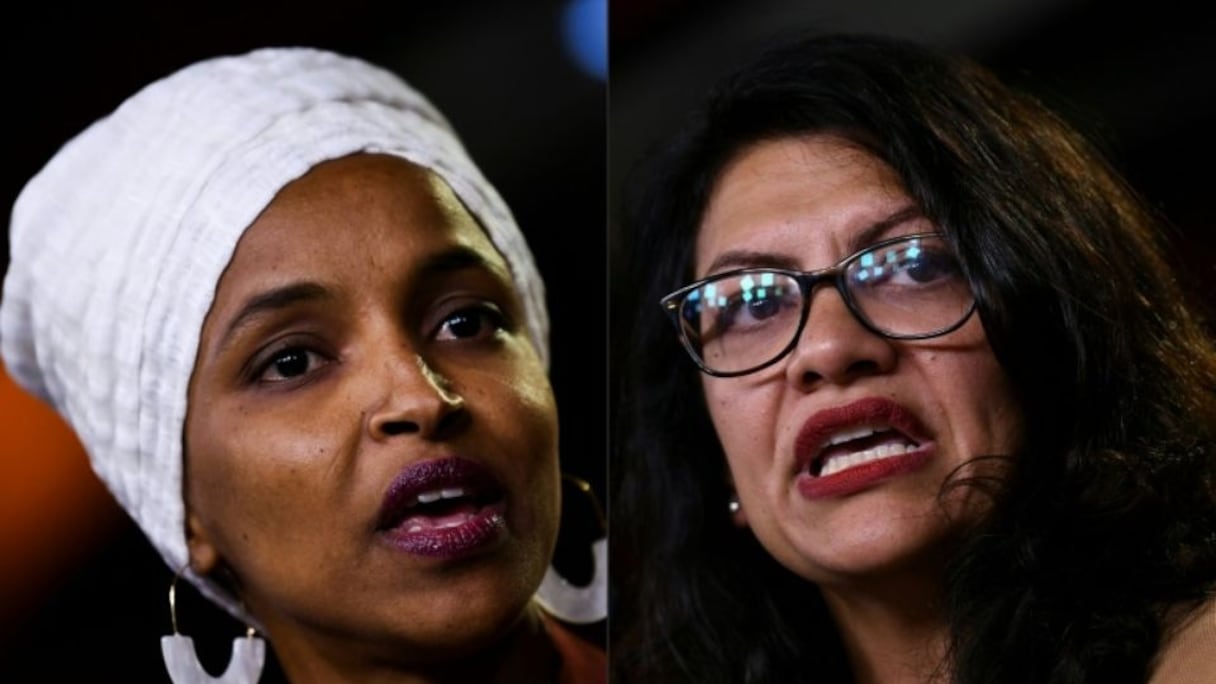 Ilhan Omar et Rashida Tlaib, élues au Congrès américain. 
