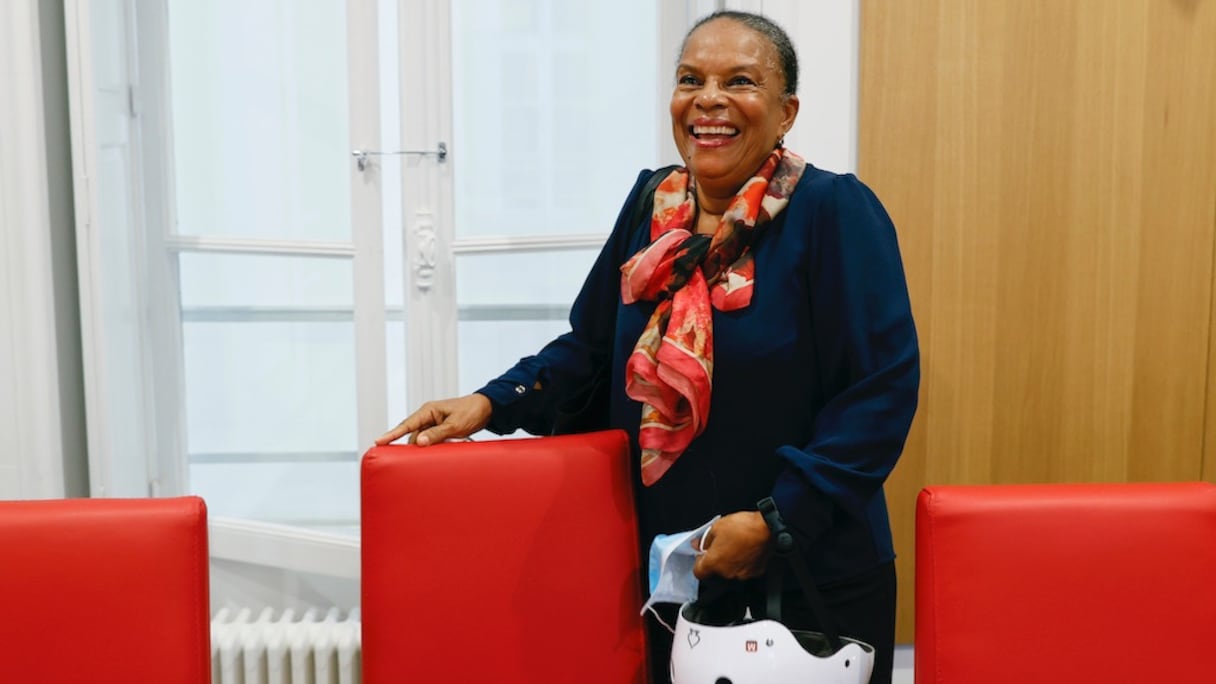 L'ancienne Garde des Sceaux Christiane Taubira, ici à une commission parlementaire sur l'indépendance de la Justice, le 9 juillet 2020, à l'Assemblée nationale française, à Paris.
