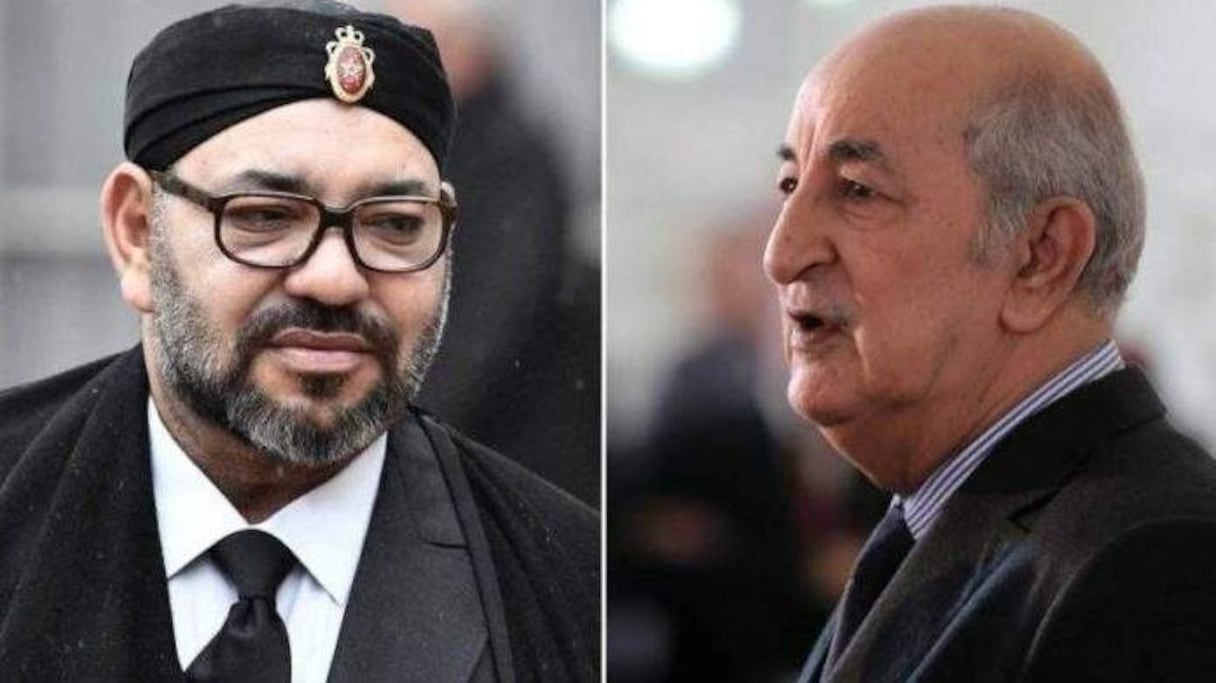 Le roi Mohammed VI et le président algérien Abdelmadjid Tebboune (photomontage).
