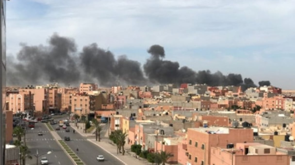 La zone militaire dite "Tertio" où s'est déclaré l'incendie.
