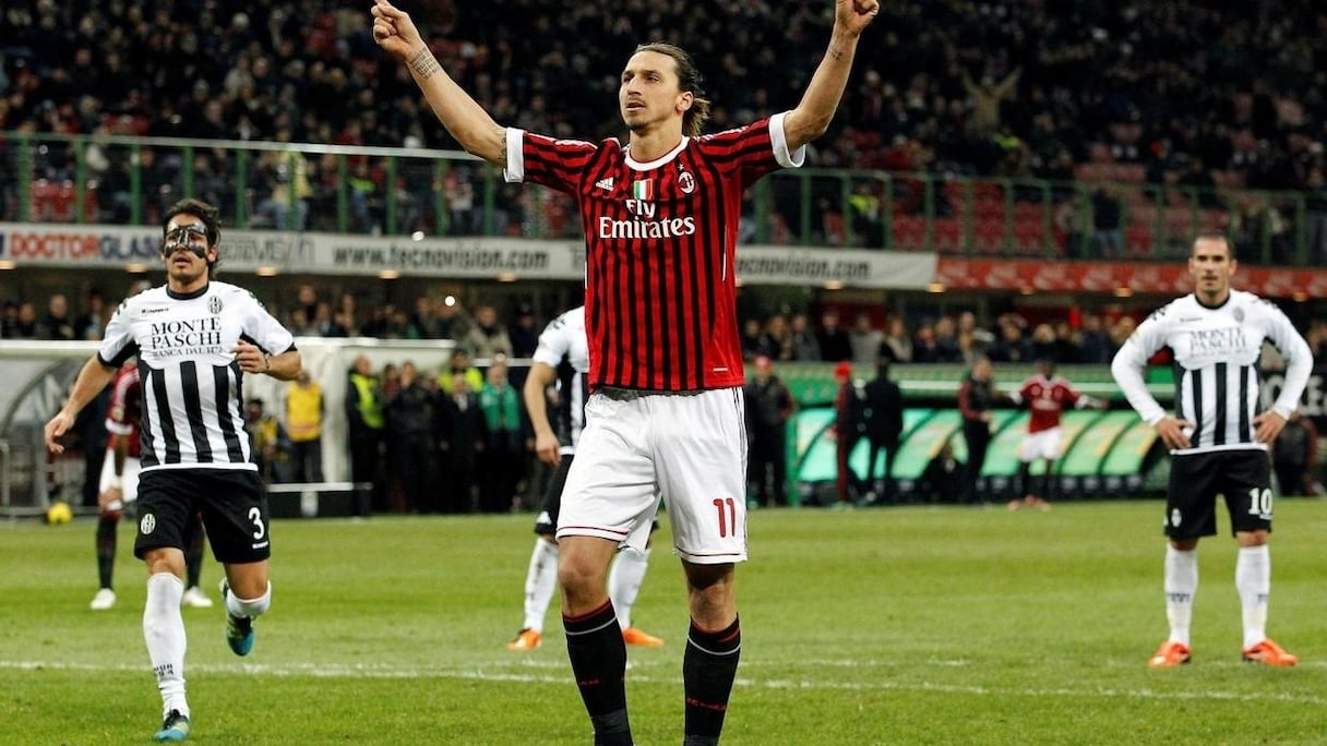 Zlatan Ibrahimovic, joueur du Milan AC. 
