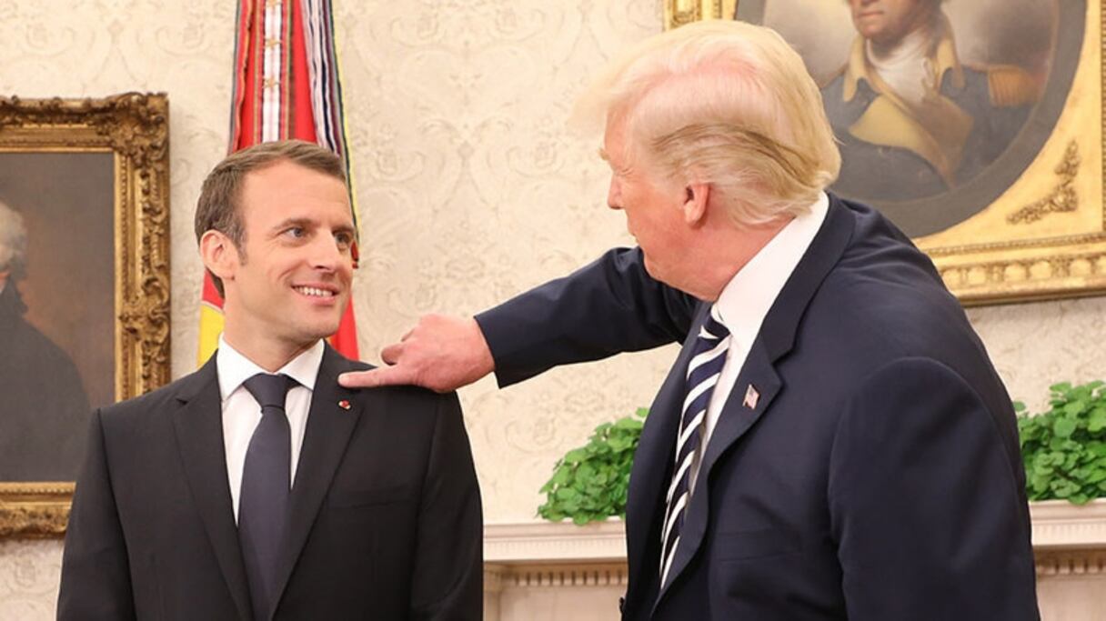 Emmanuel Macron et Donald Trump le 24 avril 2018 à la Maison-Blanche.
