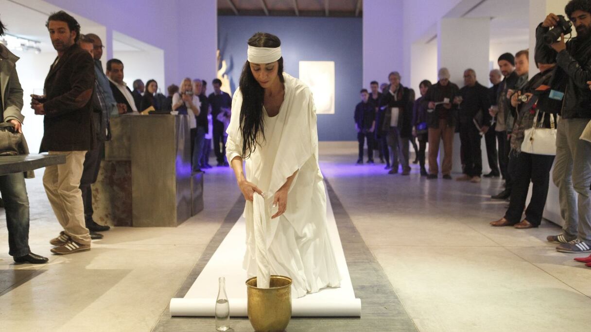 Exposition, mais aussi fascinante performance de l'envoûtante danseuse Nirtan. 
