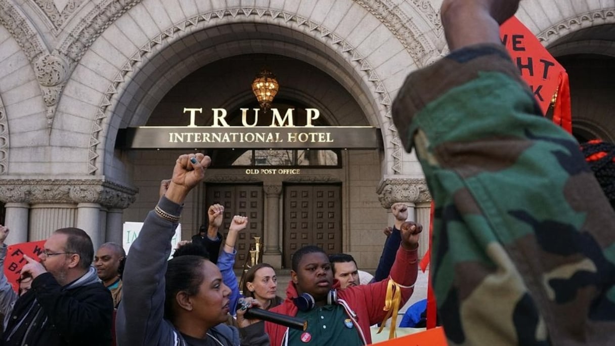 Plusieurs manifestations étaient organisées aux Etats-Unis contre la réforme Trump de l'Obamacare, comme ici à Washington.  
