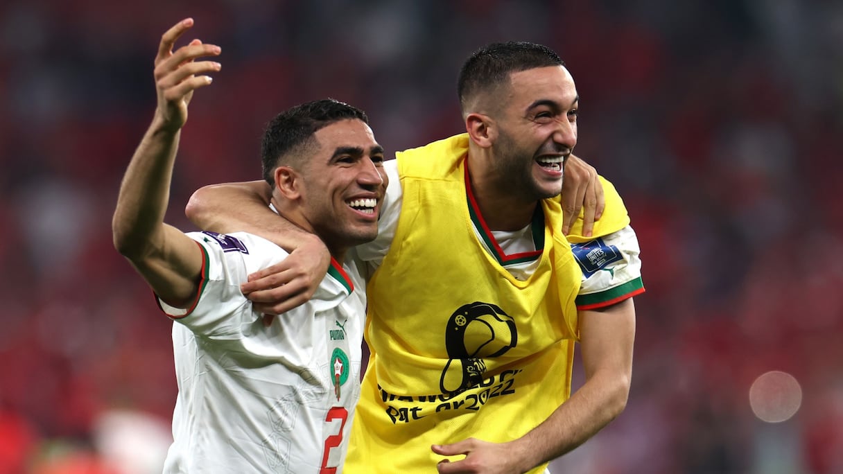 Achraf Hakimi et Hakim Ziyech.
