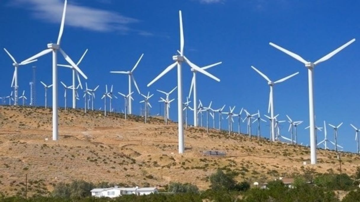 Production d'énergie éolienne au Maroc.
