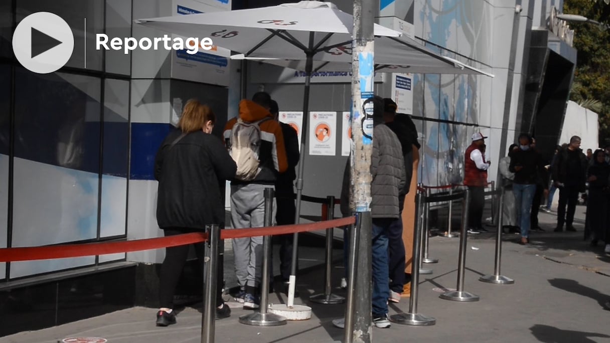 L'agence de la multinationale TLS qui se charge du traitement des dossiers de visas, à Casablanca.
