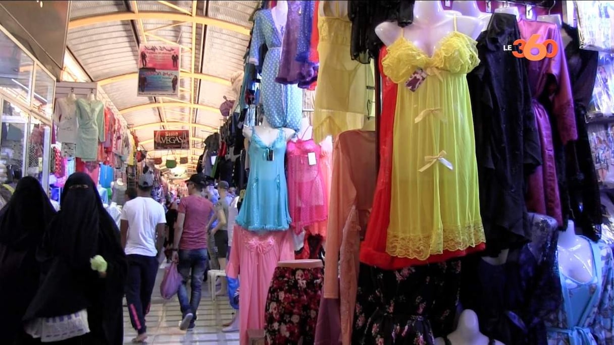 Le Souk d'Inzegane où ont été harcelées puis arrêtées les deux filles.
