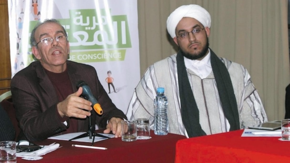 Lors de la conférence de presse de Bayt al hikma, jeudi 18 février à Casablanca.
