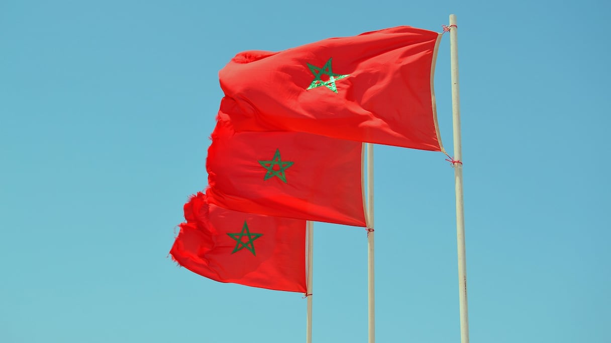 Drapeau du Maroc.
