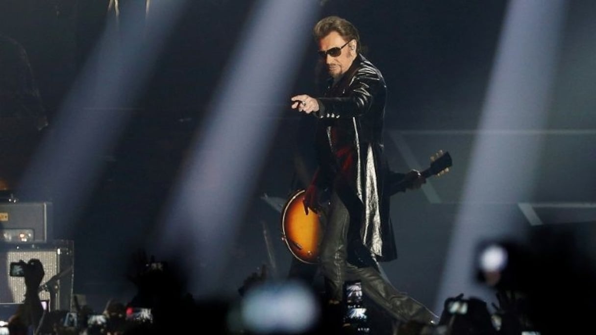 Johnny Hallyday au Palais Omnisport de Paris-Bercy, le 27 novembre 2017.
