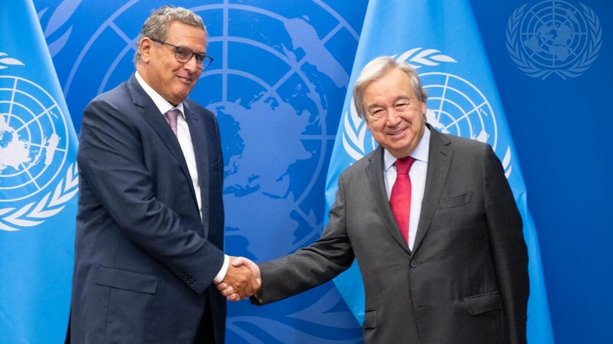 Le chef du gouvernement, Aziz Akhannouch, a été reçu, jeudi 22 septembre 2022 à New York, par le Secrétaire général de l’ONU, Antonio Guterres.
