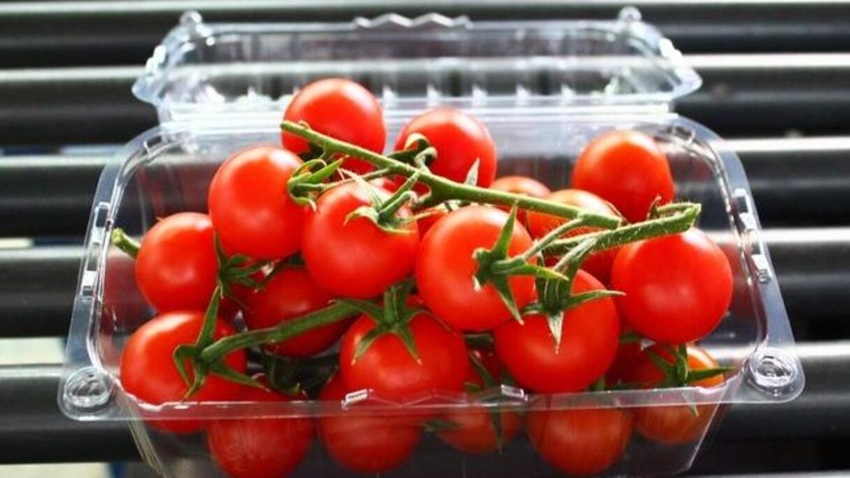 Tomates-cerises en barquette. 
