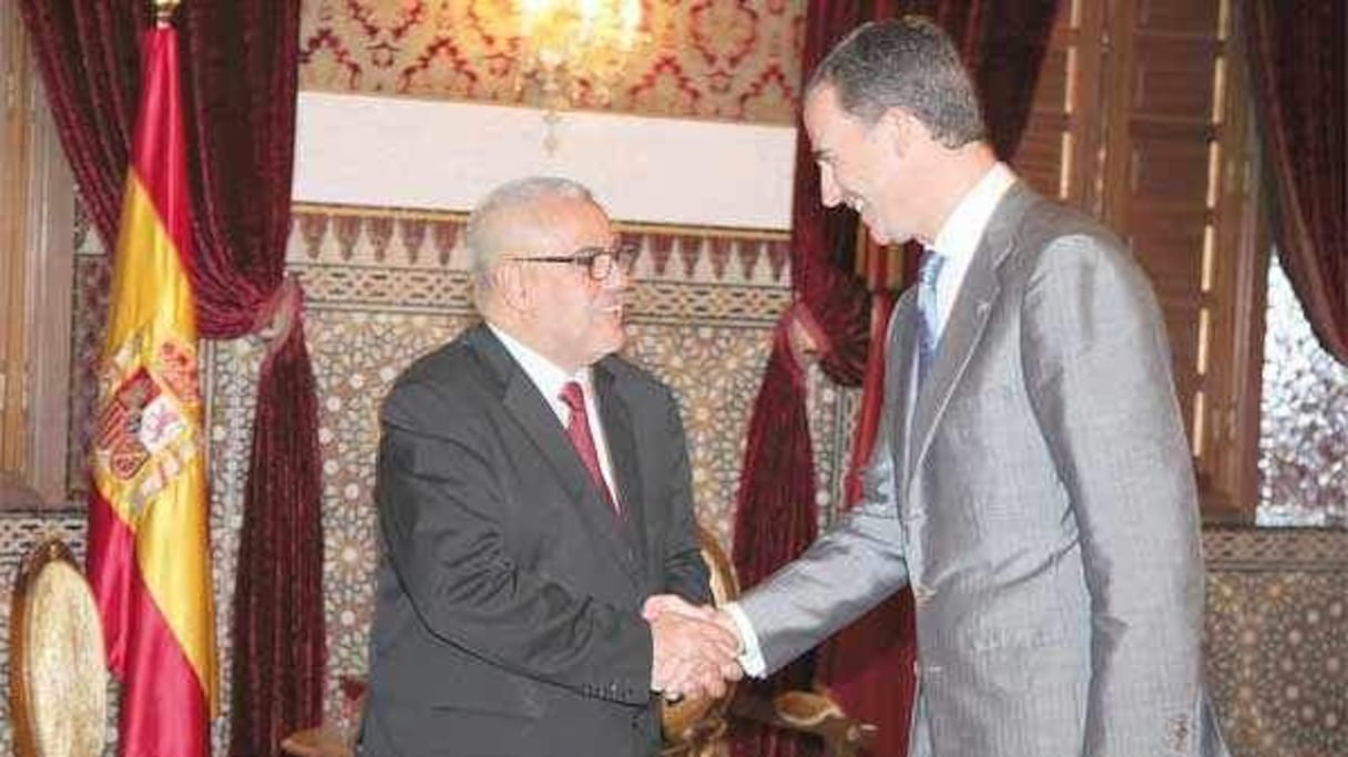 Abdelilah Benkirane reçu en audience par le roi Felipe VI.  
