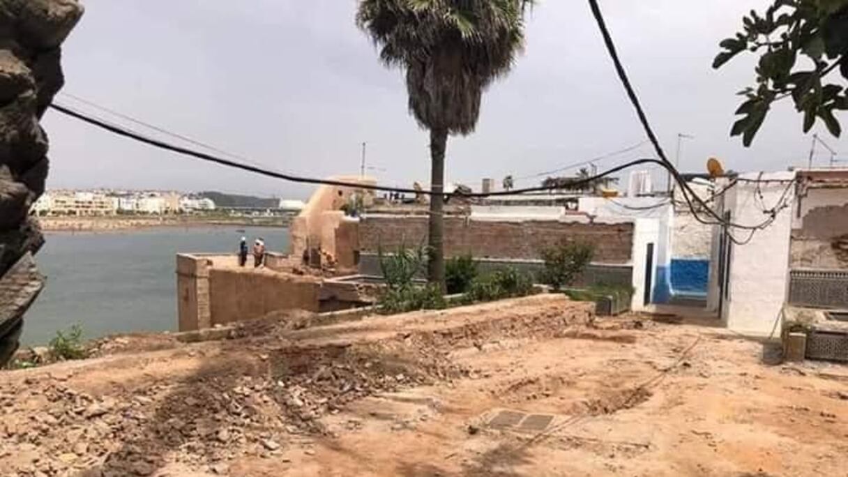 L'emplacement du café des Oudayas à Rabat, aujourd'hui disparu. 
