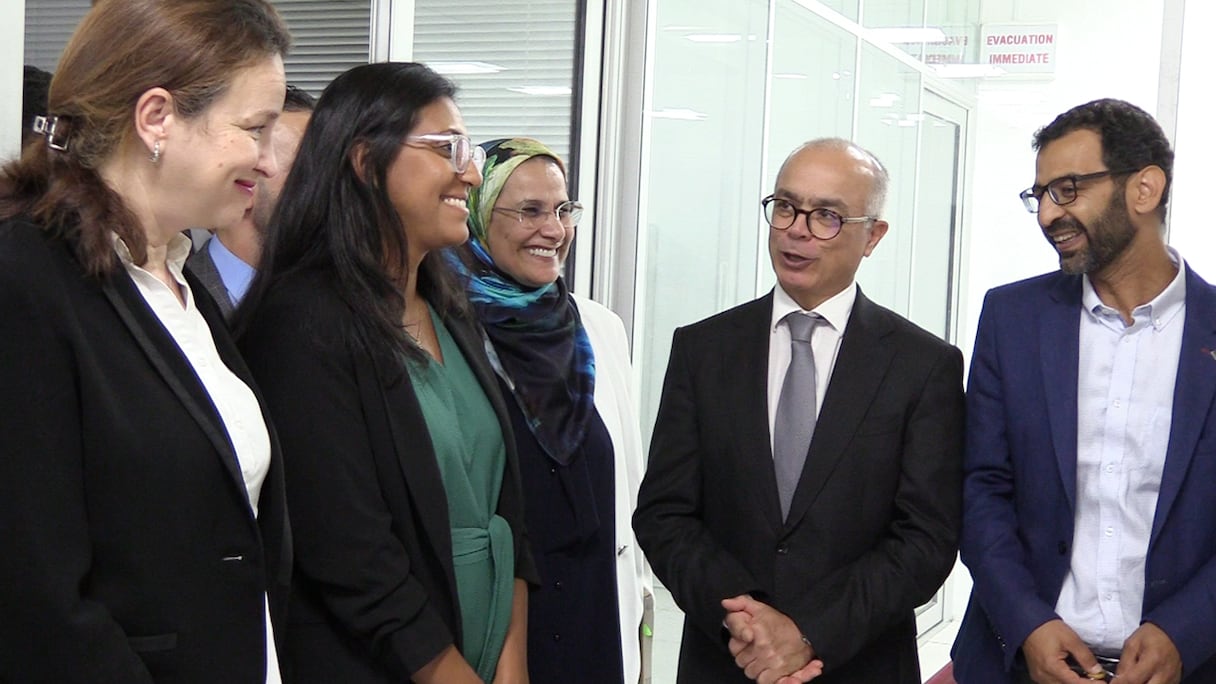 Le ministre de l'Education, Chakib Benmoussa inaugurant un nouveau datacenter du système d'informations Massar, le 13 octobre 2022 à Rabat.
