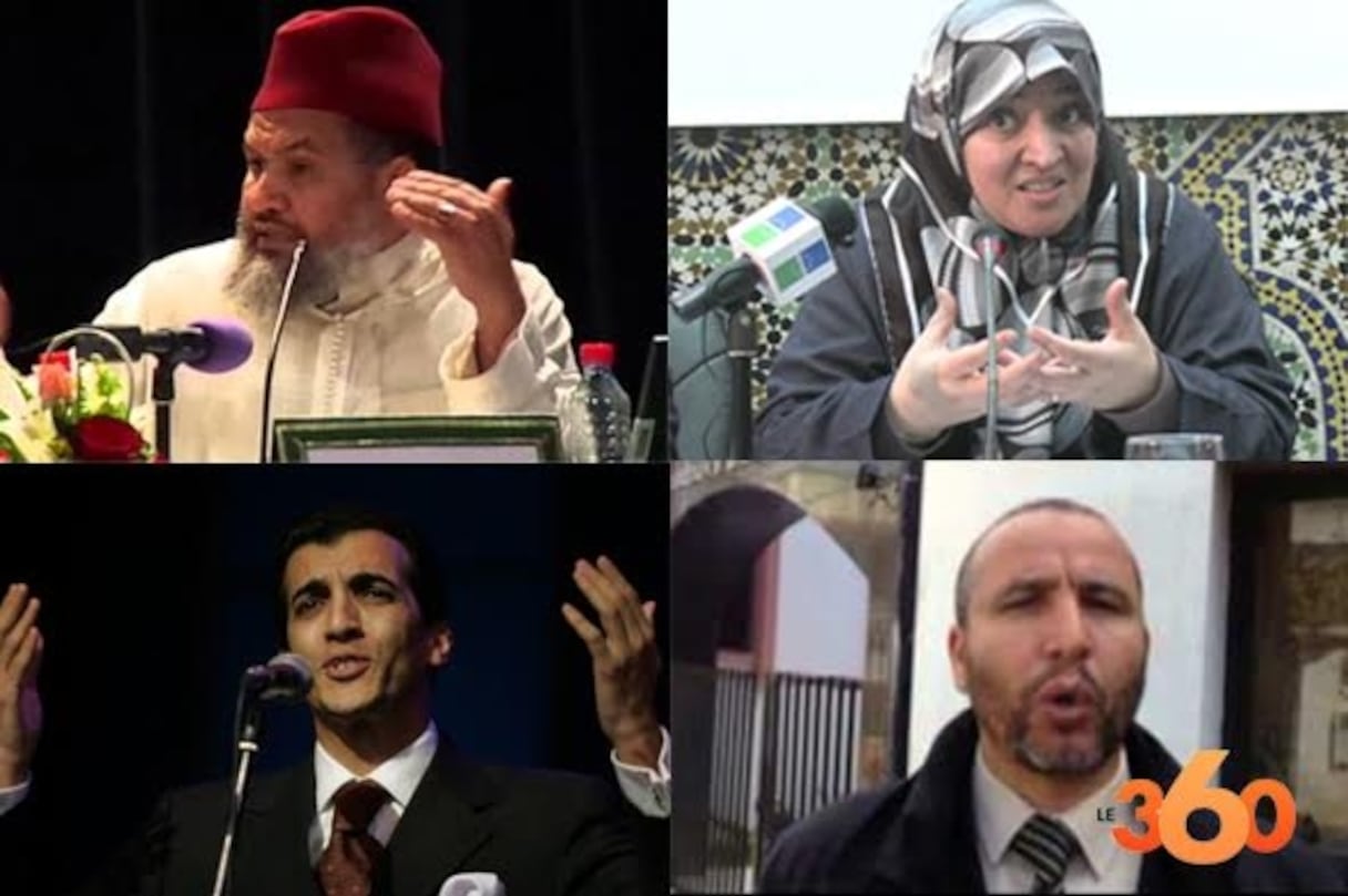 De haut en bas: Omar Benhammad, Fatima Nejjar, Rachid Ghoulam et Mostafa Errik.
