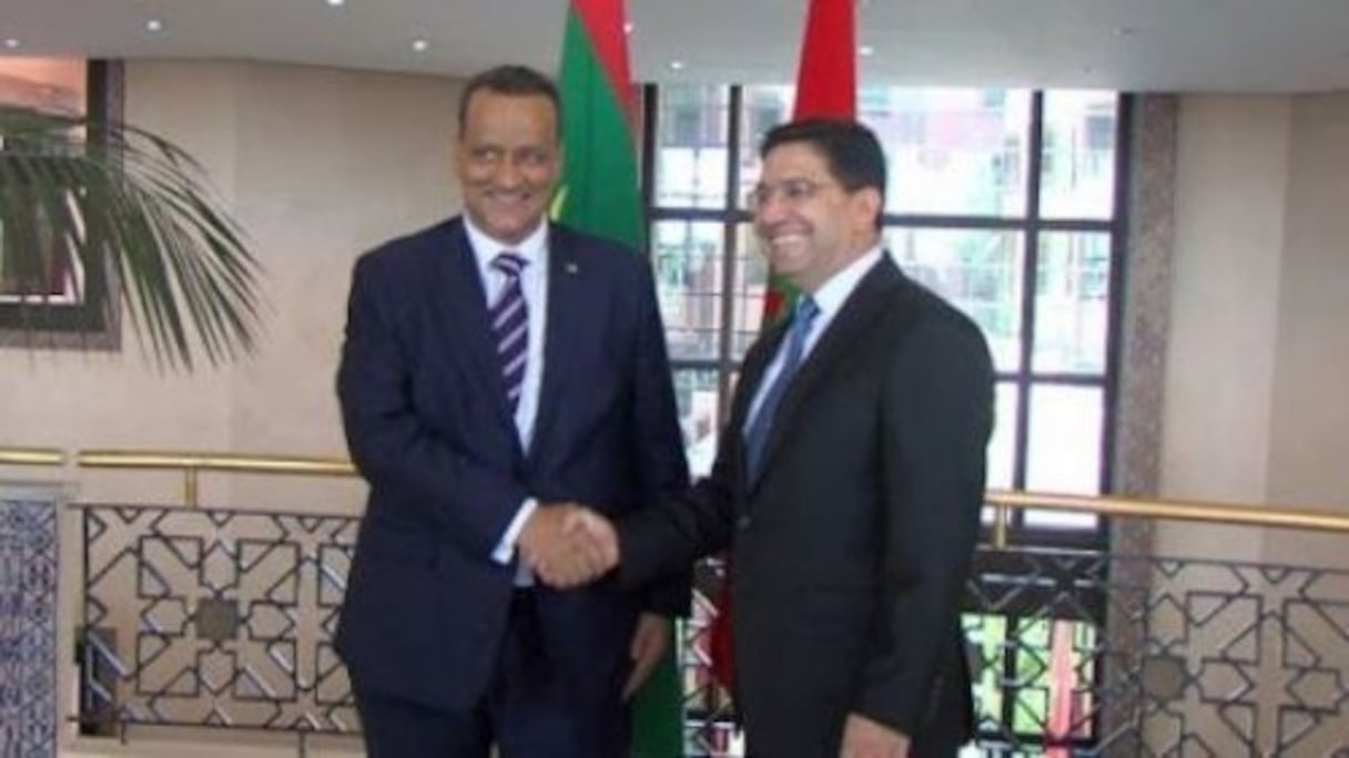 Nasser Bourita et son homologue mauritanien, Ismail Ould Cheikh Ahmed.
