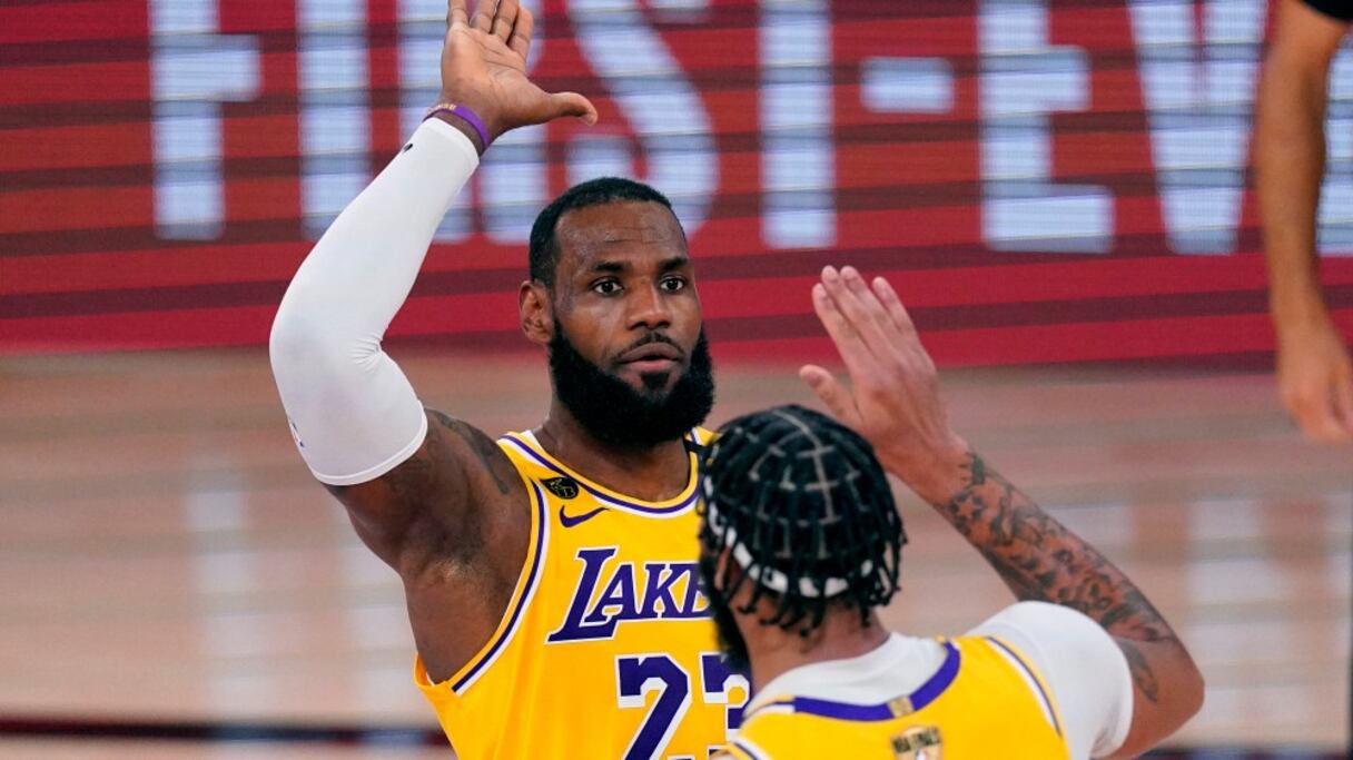 La star des Lakers LeBron James.
