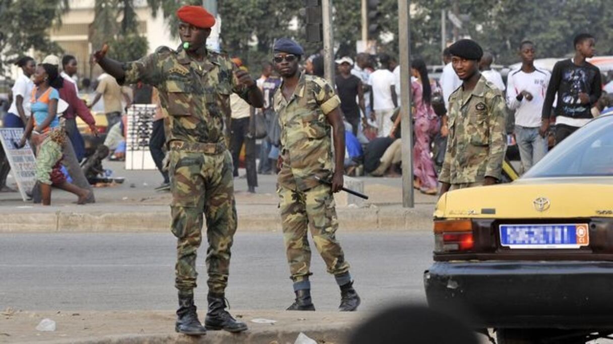 Les forces de sécurité sur le qui-vive à Abidjan, ce 13 mars 2016.
