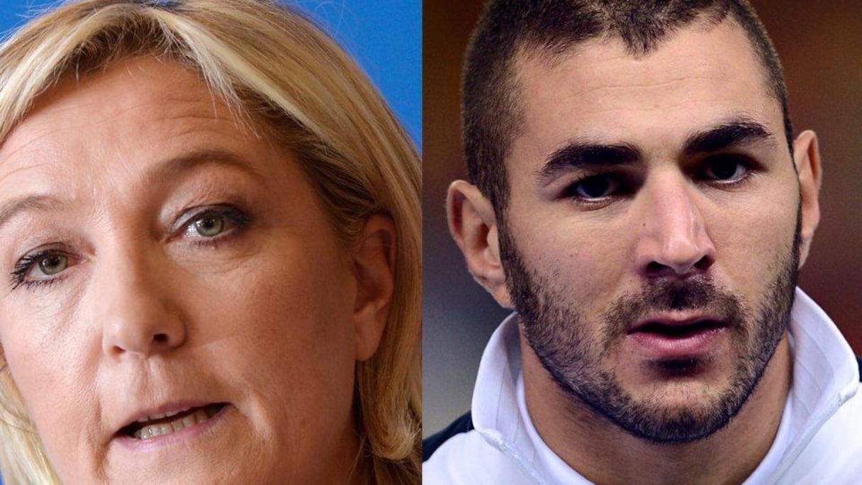 Marine Le Pen et Karim Benzema.
