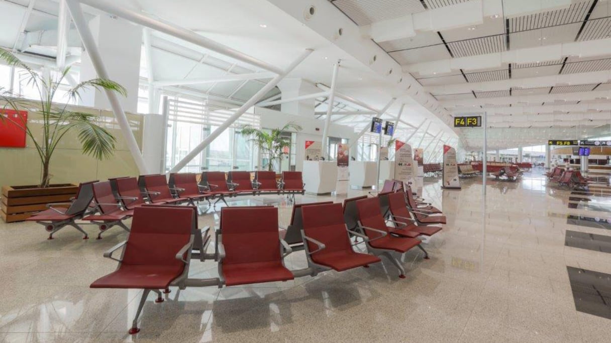 Une salle d'embarquement à l'aéroport Mohammed V à Casablanca.
