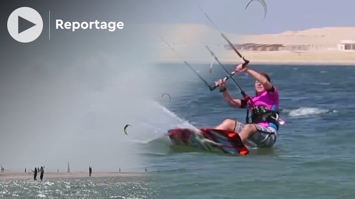 Les Marocains renouent avec le kitesurf, à Dakhla.
