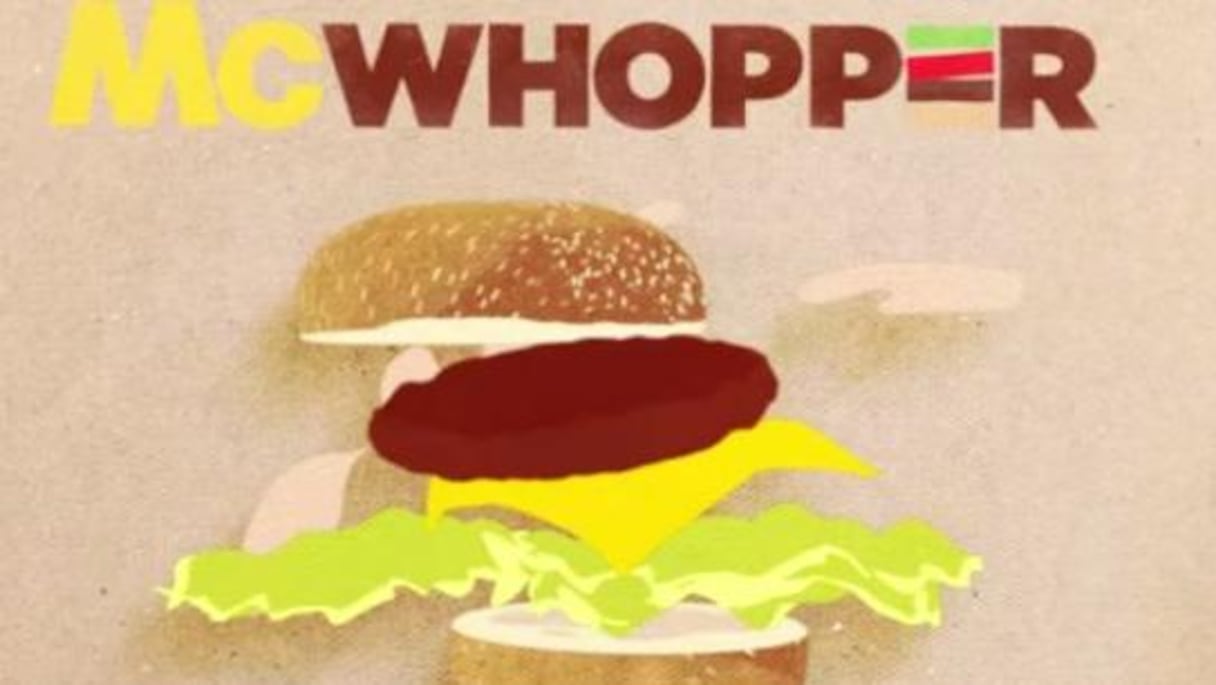 Le McWhopper de Burger Bing et McDonald's. 
