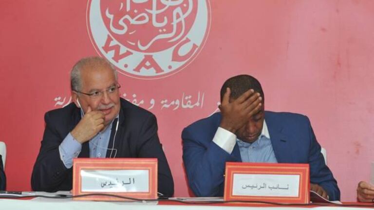 Abdelilah Akram et Said Naciri du temps où le premier présidait aux destinées du WAC et le second était son adjoint.
