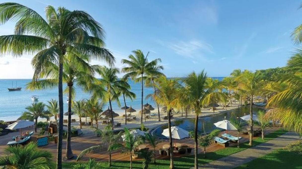 Une plage de l'île Maurice. 
