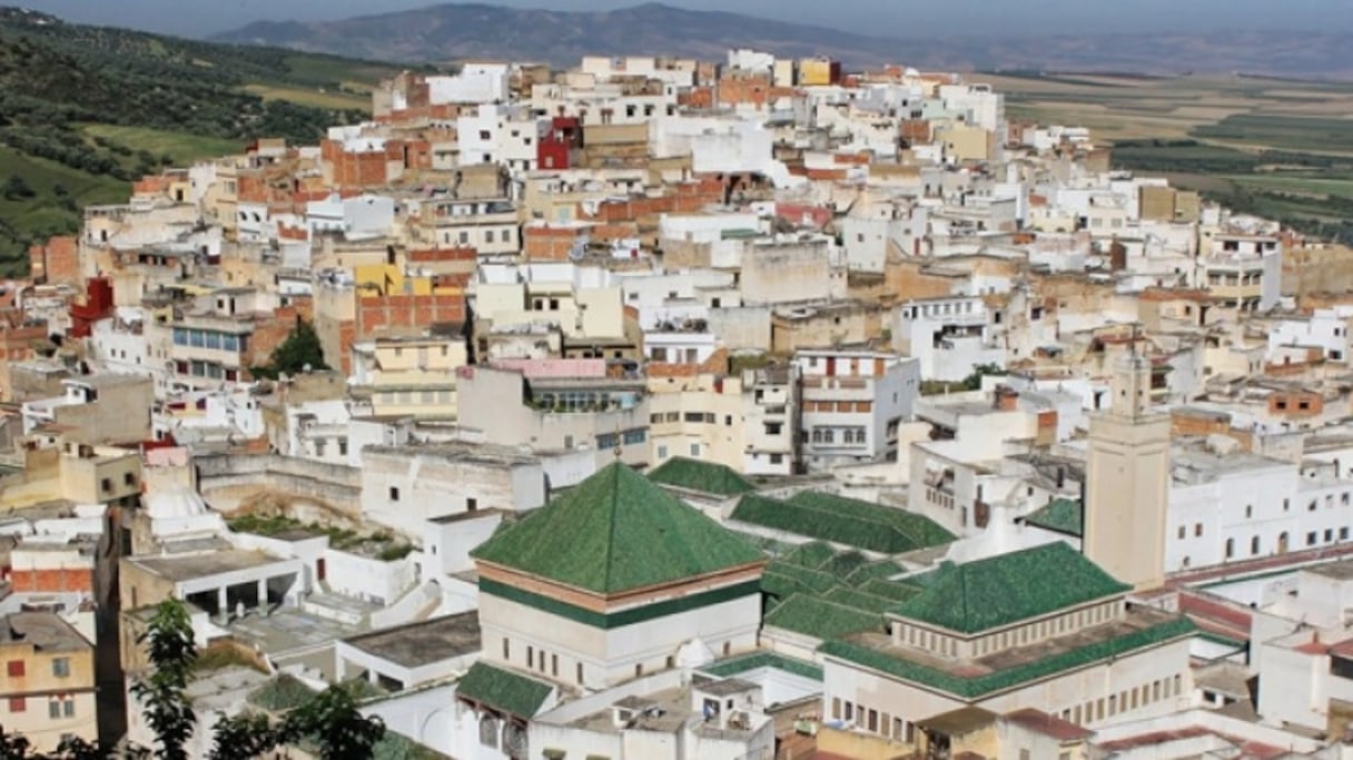 Mausolée de Moulay Driss Zerhoun, fondateur de la première dynastie islamique du Maroc.
