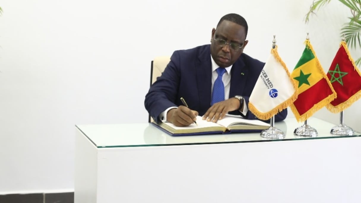 Lors de la visite du président Macky Sall au projet Tanger Med.
