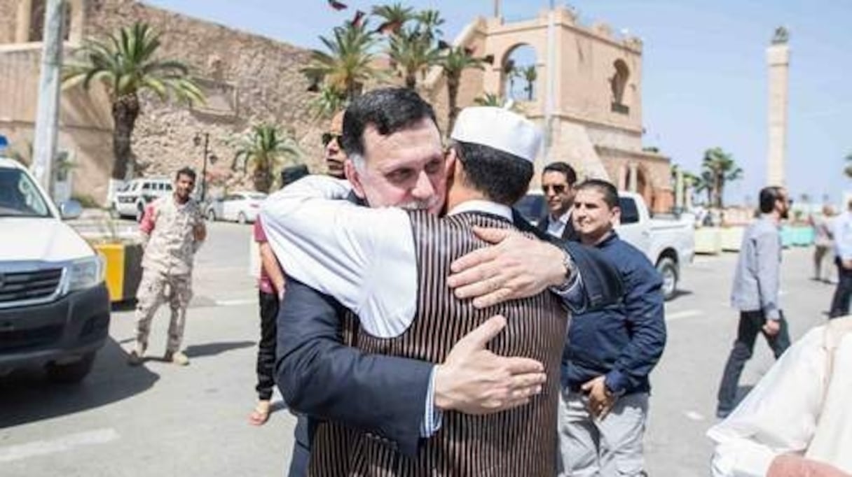 Faïez Sarraj, le chef du gouvernement d’union nationale libyen, à Tripoli.
