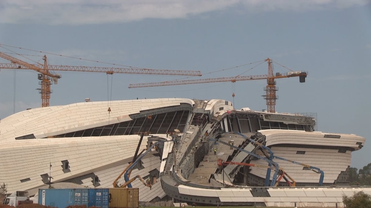 Etats d'avancement des travaux du Grand théâtre Mohammed VI de Rabat.
