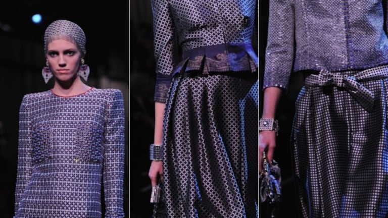 Collection "Nomade", printemps-été 2014, présentée par Giorgio Armani au Palais de Tokyo à Paris lors de l'évènement One Night Only.