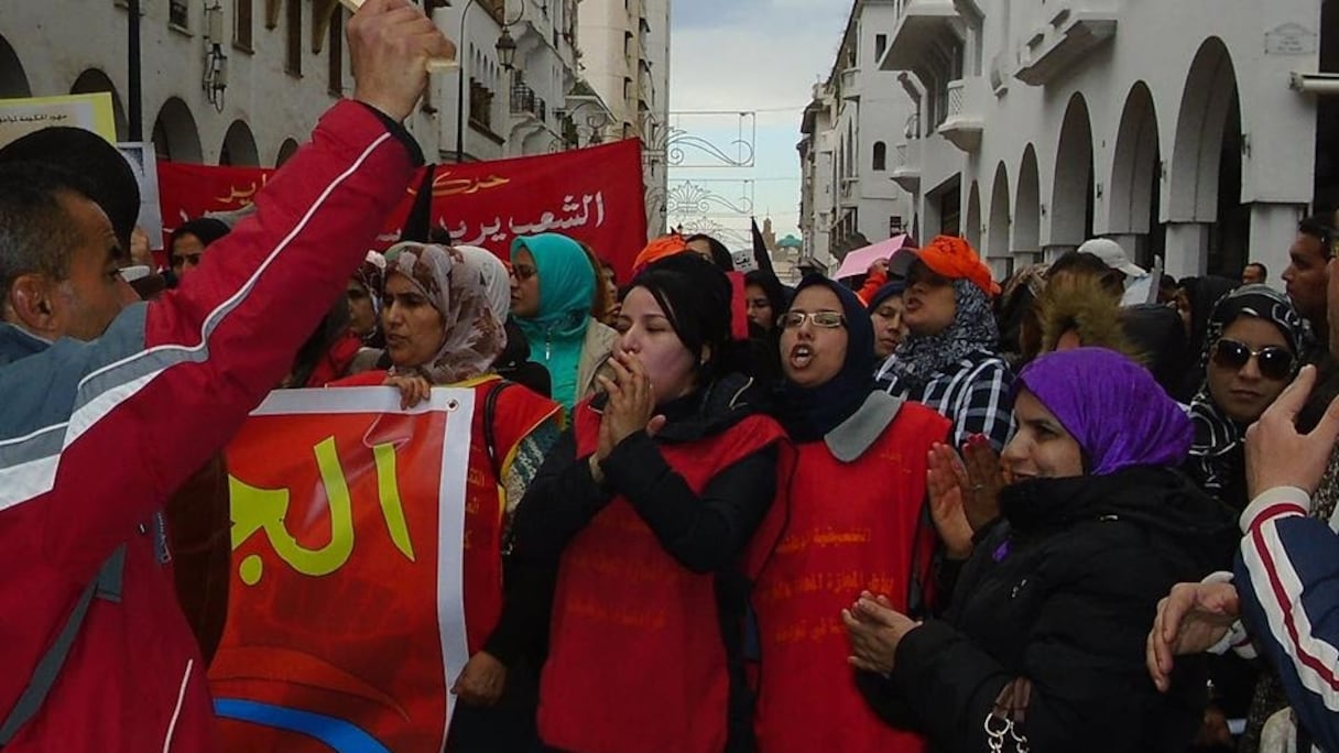 A Rabat, les manifestants étaient pour la majorité des diplômés au chômage.
