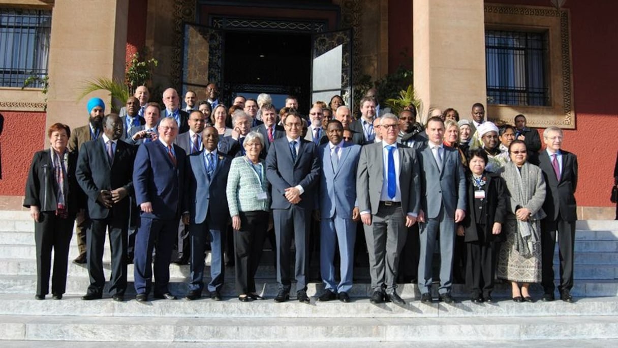 Photo souvenir du Bureau de l’Assemblée parlementaire de la francophonie à Rabat.
