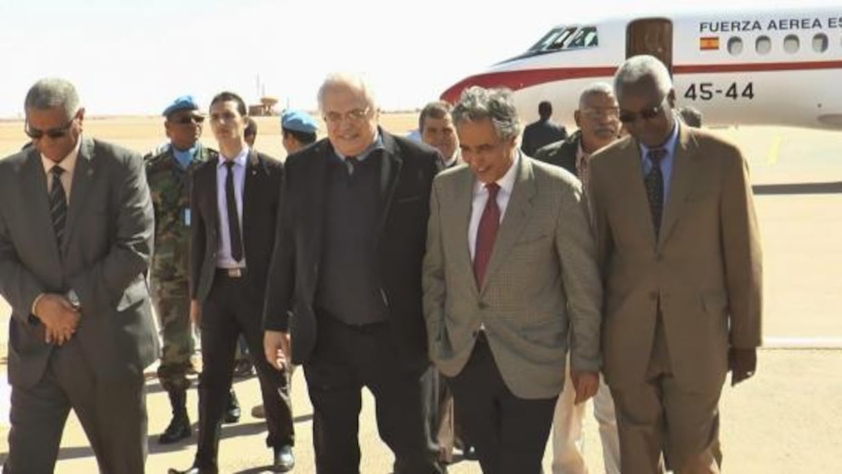 Christopher Ross, à son arrivée vendredi 13 février 2015 à Tindouf. 
