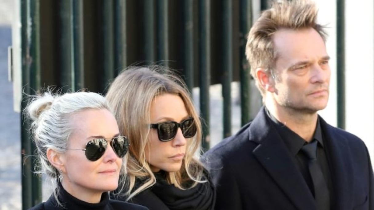 Laeticia Hallyday, Laura Smet et David Hallyday. 
