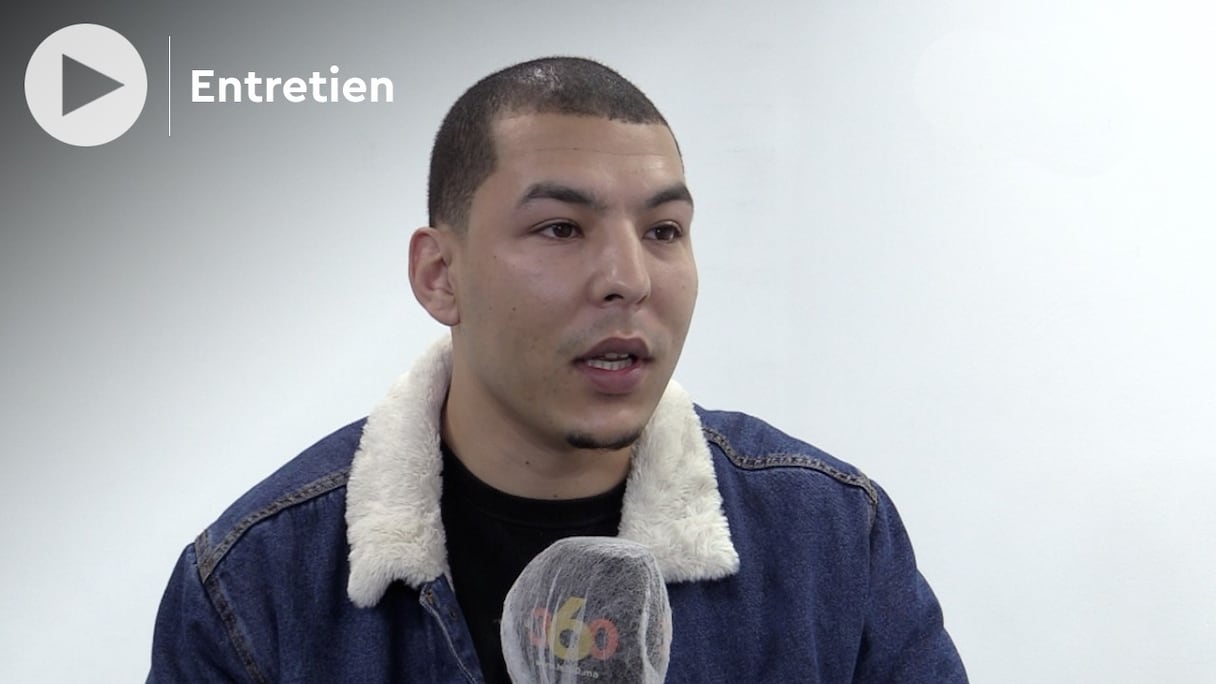 Anas Basbousi, alias Bawss, directeur artistique du label de hip-hop casablancais, New District, lors d’une interview pour Le360, le 12 avril 2021, dans la capitale économique.
