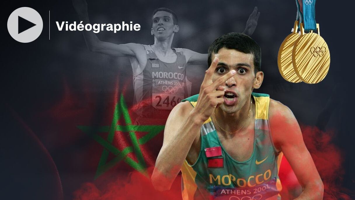 Hicham El Guerrouj, double médaillé d’or aux J.O d’Athènes en 2004.
