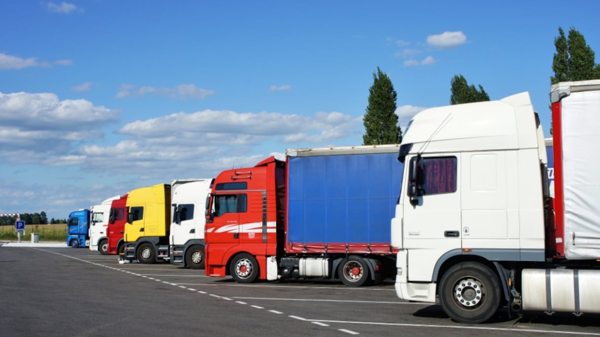 Des camions de transport routier.
